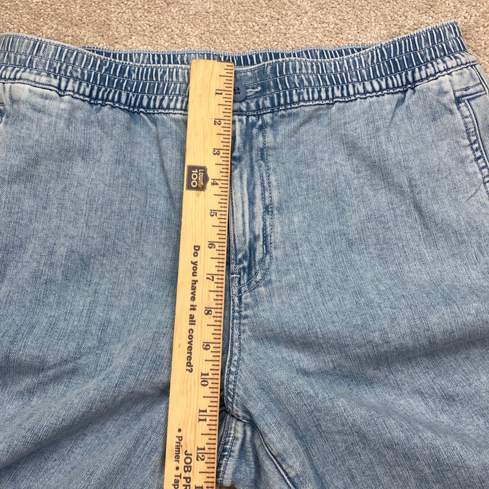 NEW American Eagle Women's M Denim Cargo Jogger Jeans Light Wash Stretch Pull On - Picture 6 of 11